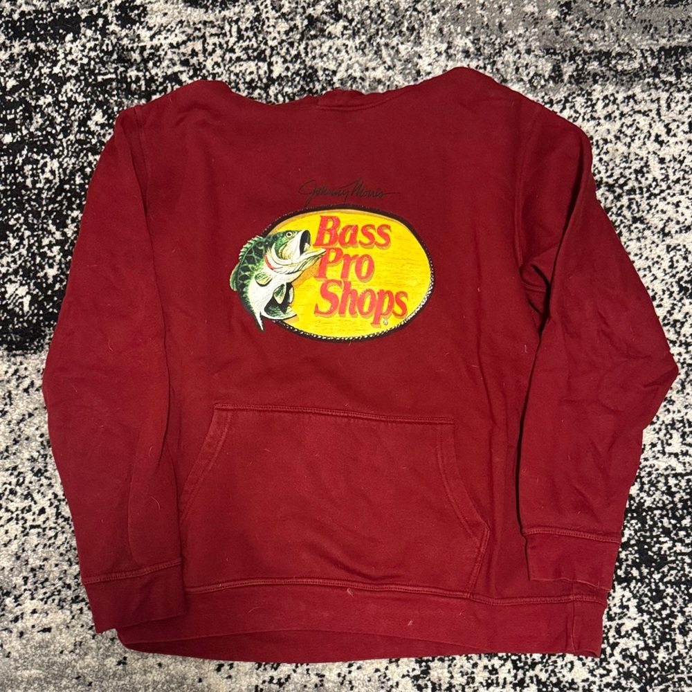 Bass Pro Shops Maroon Hoodie with Logo